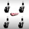 Service Caster 3'' SS Phenolic Wheel Swivel 1-1/2'' Expanding Stem Caster Set, 4PK SCC-SSEX20S314-PHS-112-4 - alternate 2